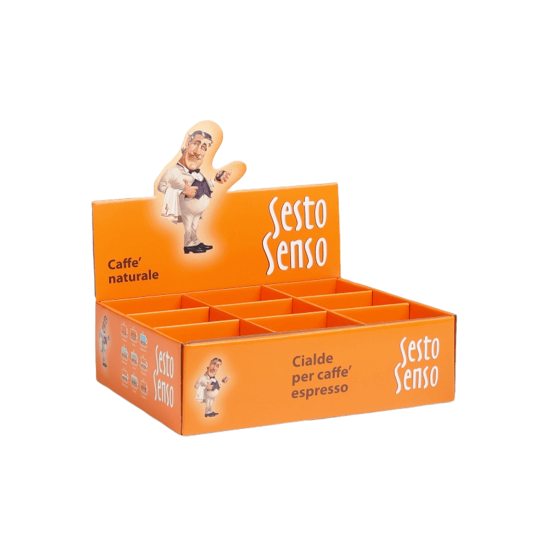 Кофейная упаковка с кашировкой: яркий шоу бокс для прилавка в магазине