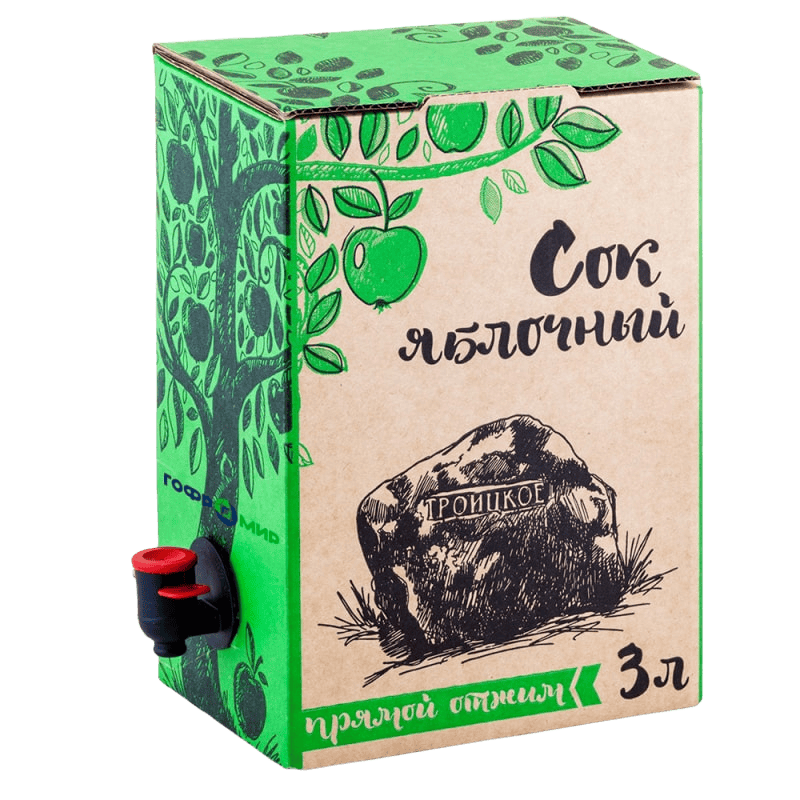 Картонная коробка для пакетов с соком