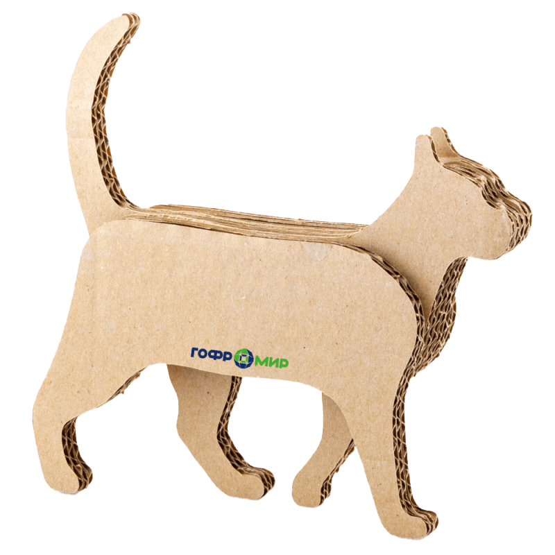 Фигурка кота из гофрокартона