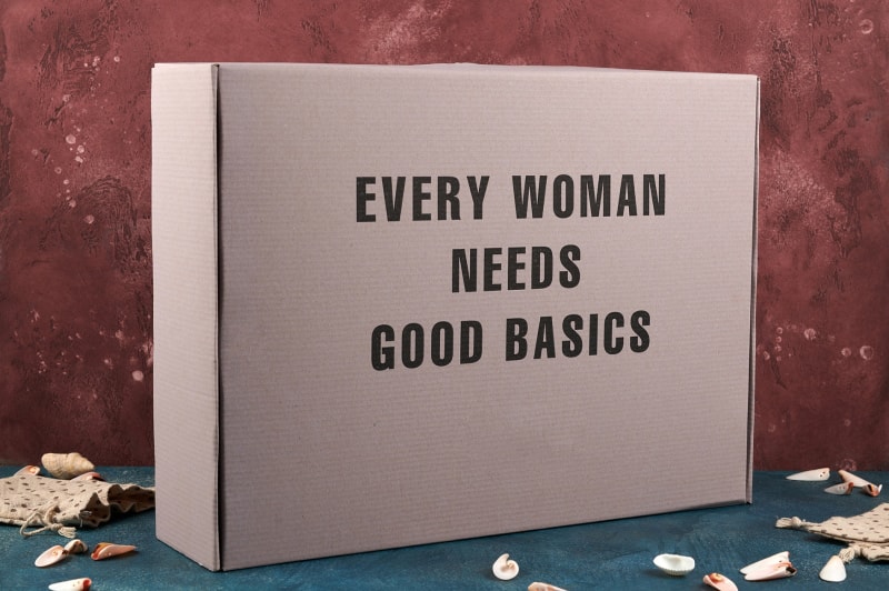 Самосборная коробка-шкатулка под женское белье