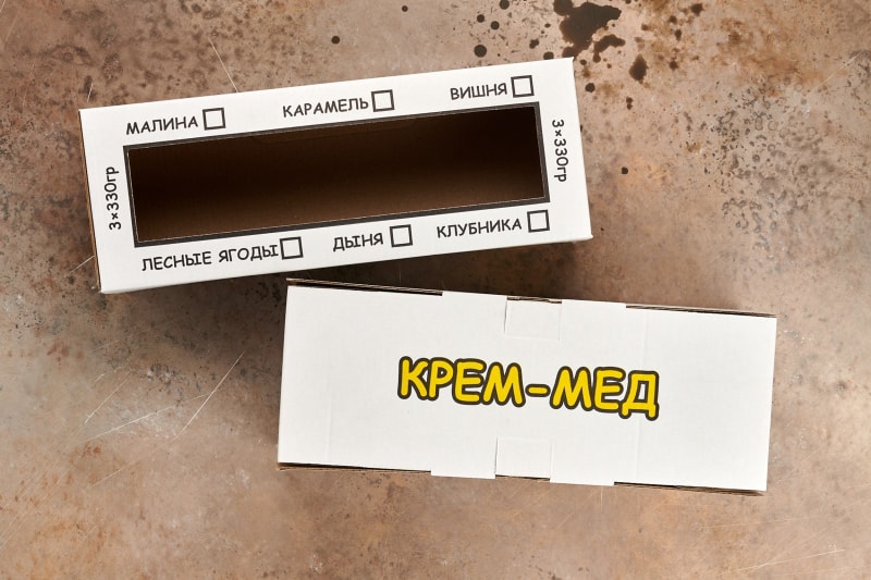 Коробки с окошком под крем-мед