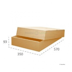 Картонная крышка 570х350х93 Т24 B Бурый 0330