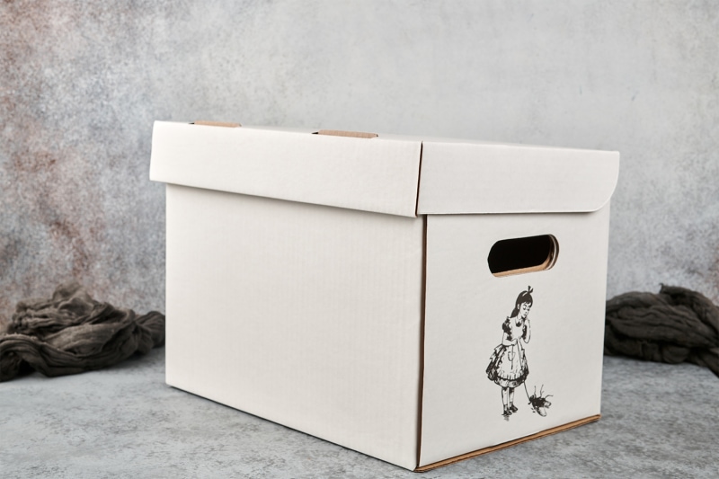 Архивный короб с нестандартным дизайном для одежды