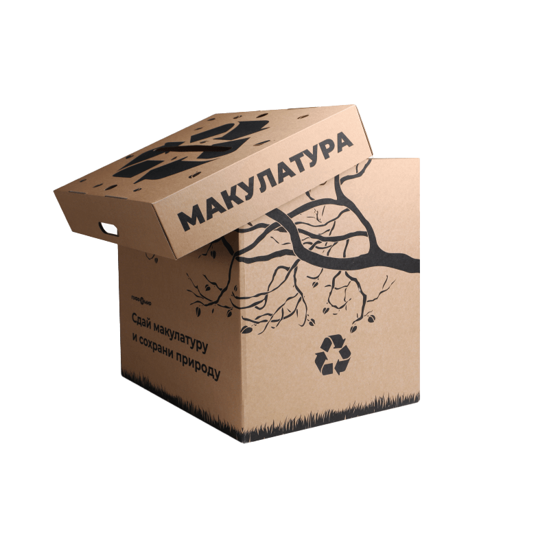 Контейнер для сбора макулатуры с печатью