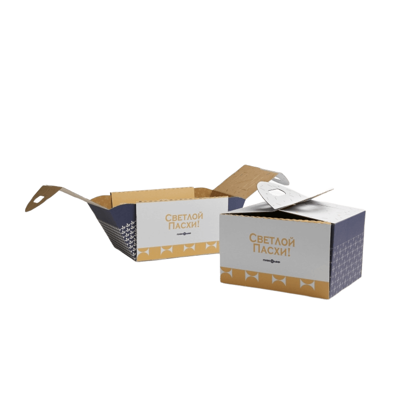 Уникальная коробка для кулича с раздвижными стенками