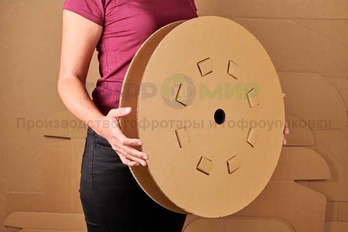 Картонная коробка-катушка для кабеля