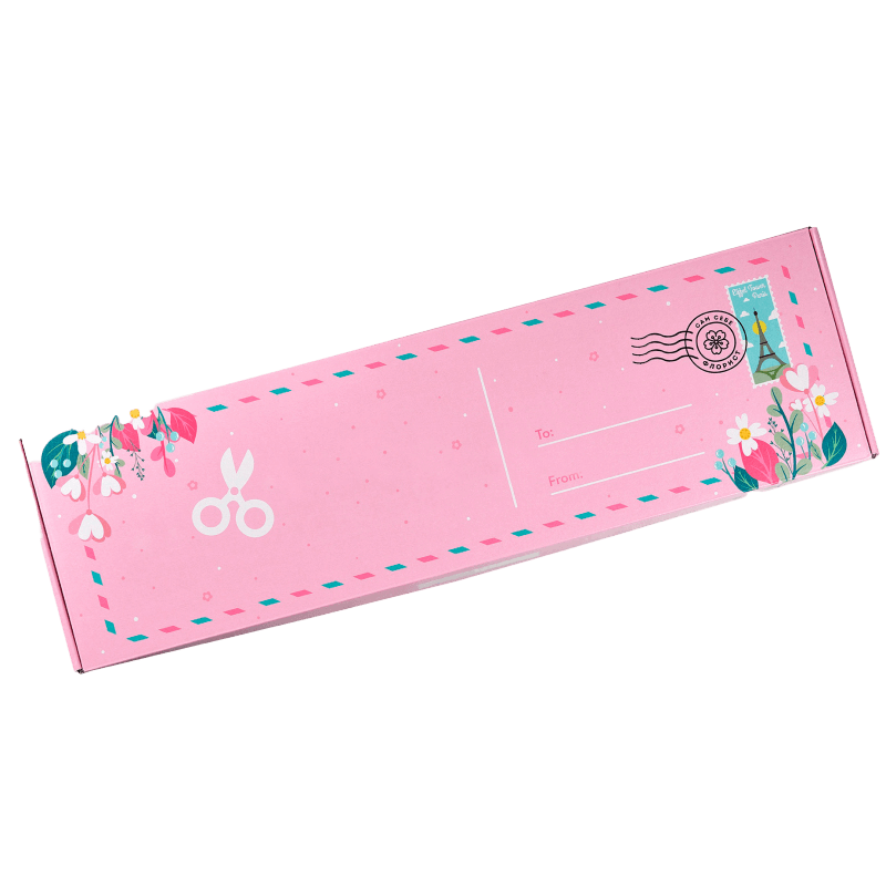 Картонная коробка для доставки свежих цветов