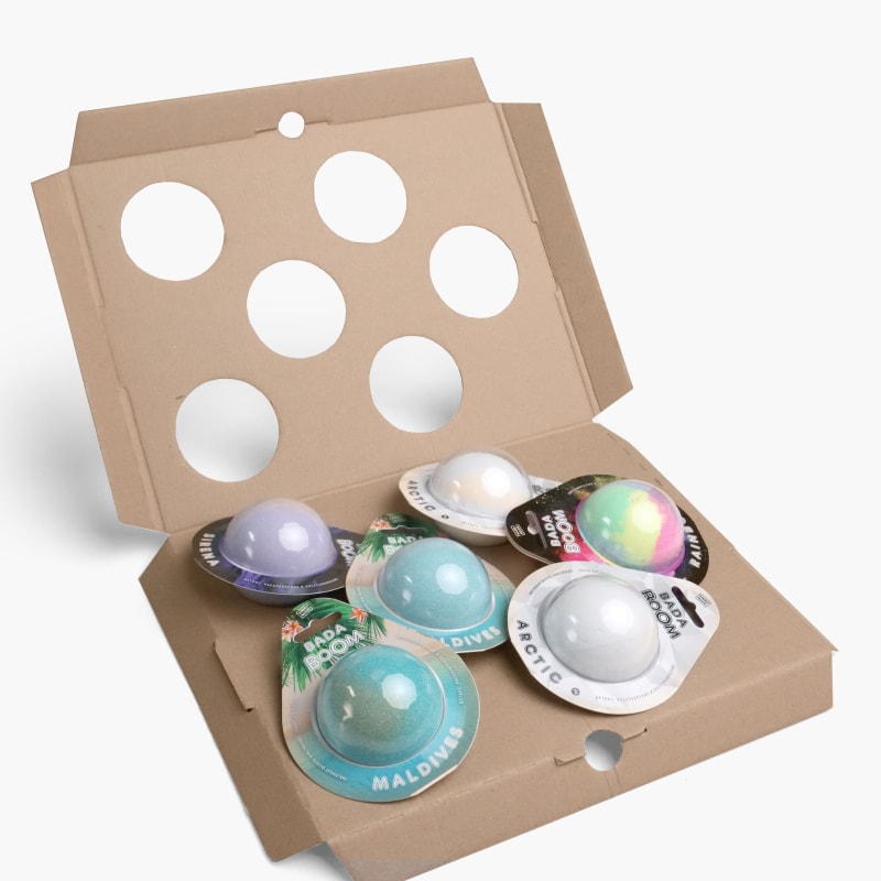 Коробка с универсальным ложементом под бомбочки для ванны