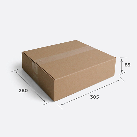 Картонная коробка 305х280х85 Т26 B Бурый 0201