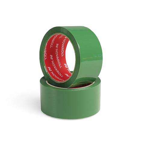 Клейкая лента скотч зеленая 66 м, ширина 48 мм