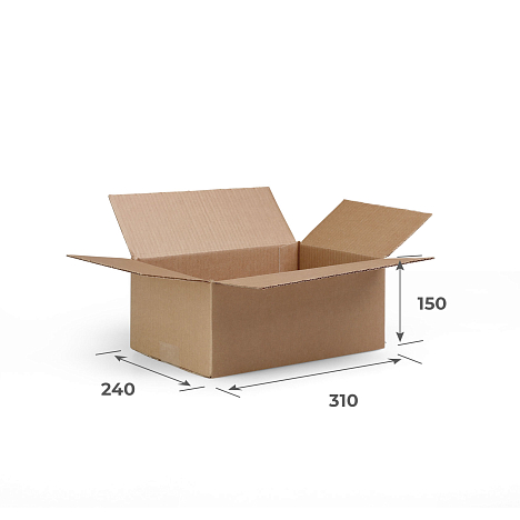 Картонная коробка 310х240х150 Т23 B Бурый 0201