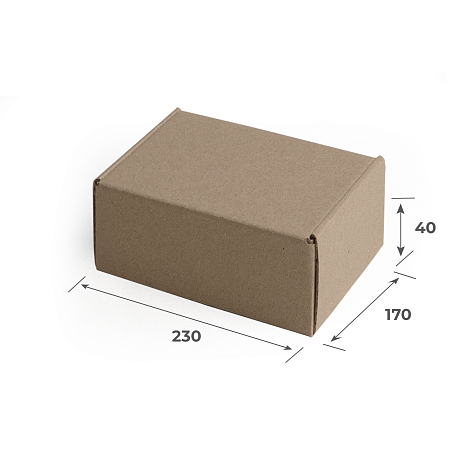 Гофрокороб 230х170х40 Т11 E Бурый 0427