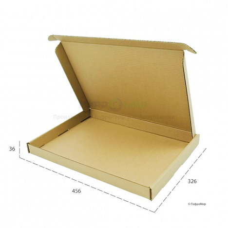 Картонная коробка 456х326х36 Т23 B Бурый 0427