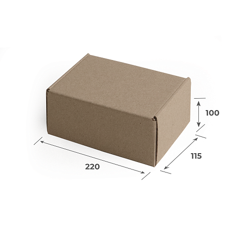 Гофрокороб 220х115х100 Т23 B Бурый фефко 0427
