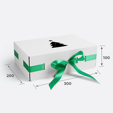 41,97
Коробка подарочная 300х200х100 Т23 E Белый 0999 "Елка" Зелёная лента (в комплект не входит)