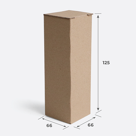 Картонный тубус 66х66х125 Т11 E Бурый 0215