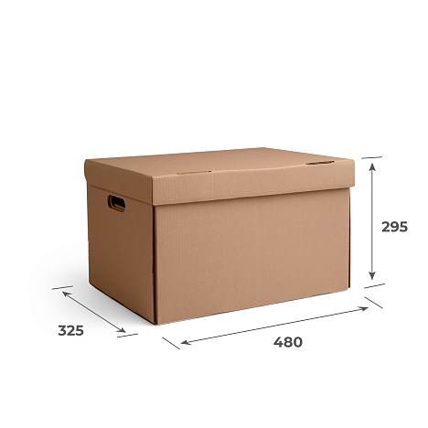 Короб архивный 480х325х295 Т25 В Бурый 0470
