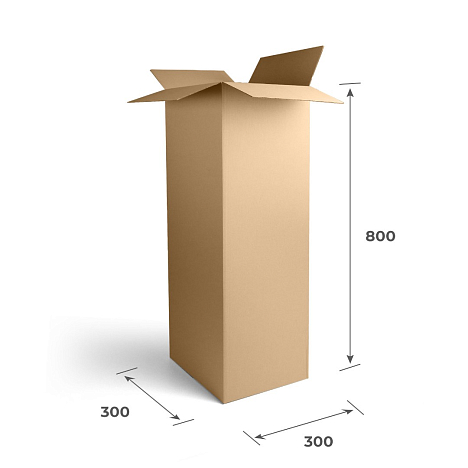 Картонный тубус 300х300х800 Т23 B Бурый 0201