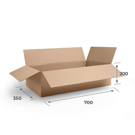Картонная коробка 700х350х200 Т23 В Бурый 0201