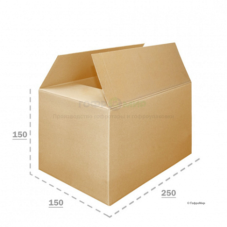 Картонная коробка 250х150х150 Т23 В Бурый 0201