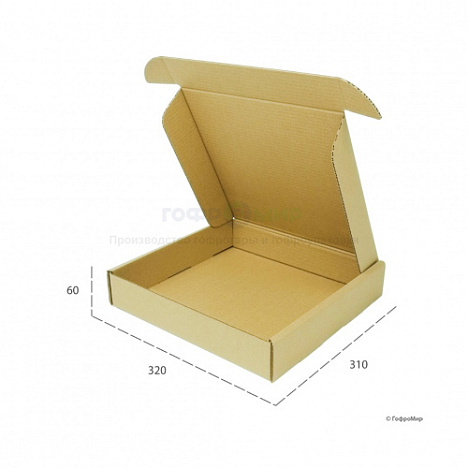 Картонная коробка 320х310х60 Т23 B Бурый 0427