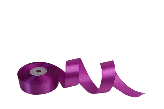 Лента атласная, 25мм, лиловая (27 м)
