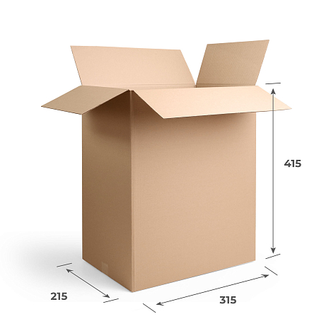 Картонная коробка 315х215х415 Т23 B Бурый 0201