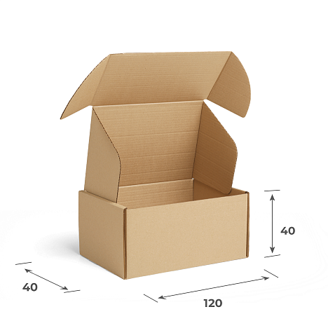 Картонная коробка 120х40х40 Т11 E Бурый