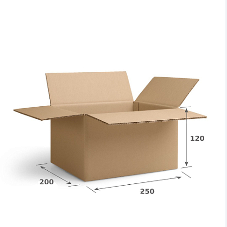 Картонная коробка 250х200х120 П32 BE Бурый 0201