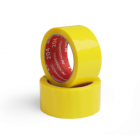 Клейкая лента скотч желтая 66 м, ширина 48 мм