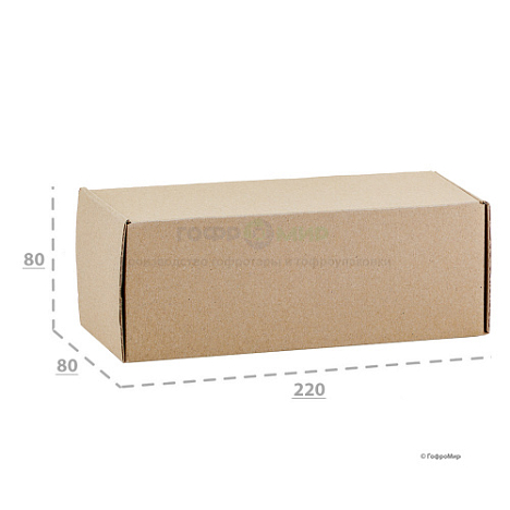 Картонная коробка 220х80х80 E Бурый 0427